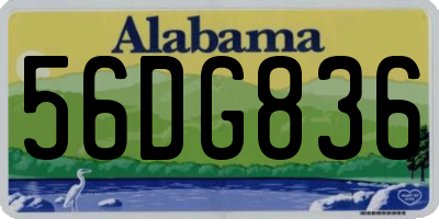 AL license plate 56DG836