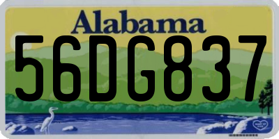 AL license plate 56DG837