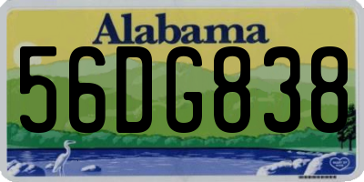AL license plate 56DG838