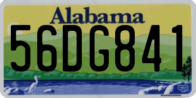 AL license plate 56DG841
