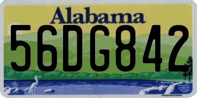 AL license plate 56DG842