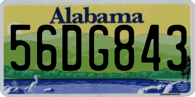 AL license plate 56DG843