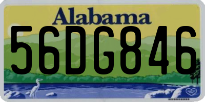 AL license plate 56DG846