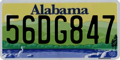 AL license plate 56DG847