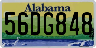 AL license plate 56DG848