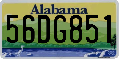 AL license plate 56DG851