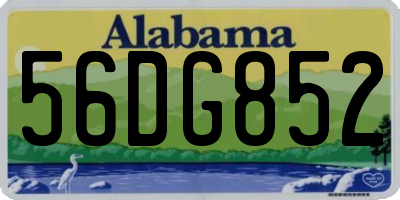 AL license plate 56DG852