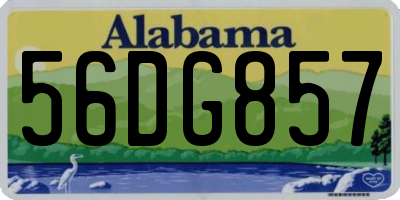 AL license plate 56DG857