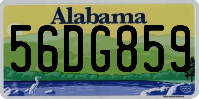 AL license plate 56DG859
