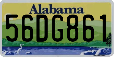 AL license plate 56DG861