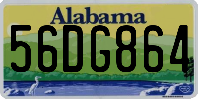 AL license plate 56DG864