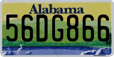 AL license plate 56DG866