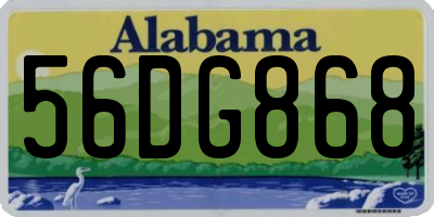 AL license plate 56DG868