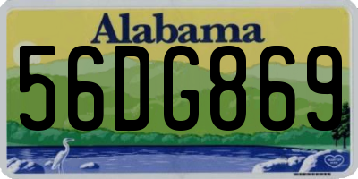 AL license plate 56DG869
