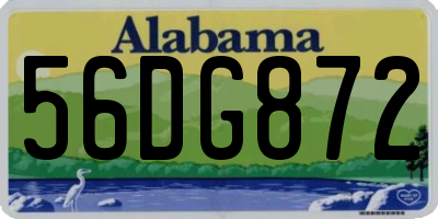 AL license plate 56DG872