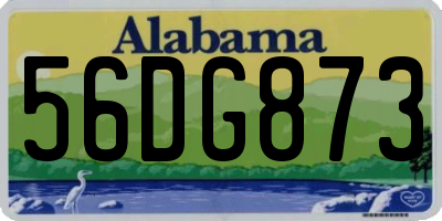 AL license plate 56DG873