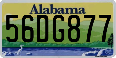 AL license plate 56DG877