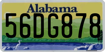 AL license plate 56DG878