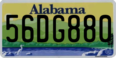 AL license plate 56DG880
