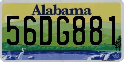 AL license plate 56DG881