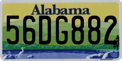 AL license plate 56DG882