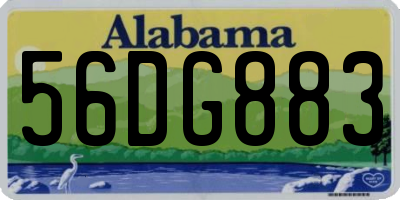AL license plate 56DG883
