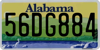 AL license plate 56DG884