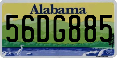 AL license plate 56DG885