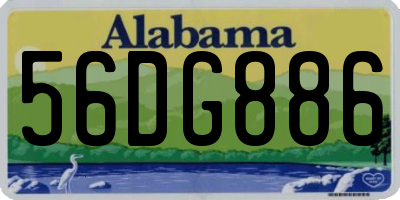 AL license plate 56DG886
