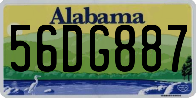 AL license plate 56DG887