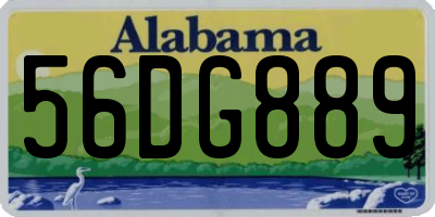 AL license plate 56DG889