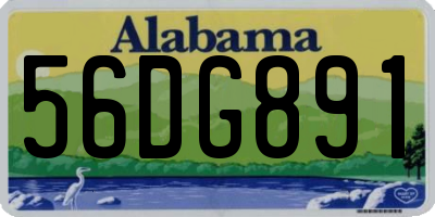AL license plate 56DG891