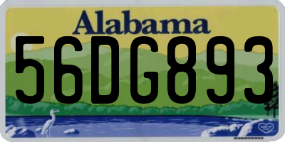AL license plate 56DG893