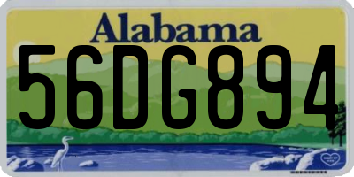 AL license plate 56DG894