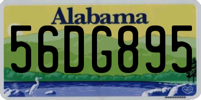 AL license plate 56DG895