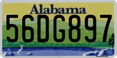 AL license plate 56DG897