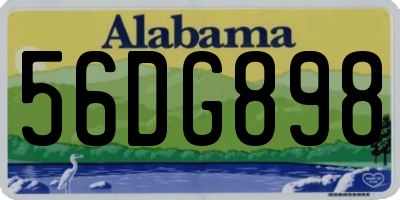 AL license plate 56DG898