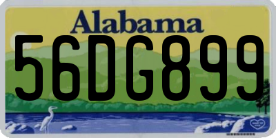 AL license plate 56DG899