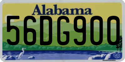 AL license plate 56DG900