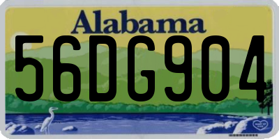 AL license plate 56DG904