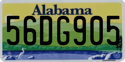 AL license plate 56DG905