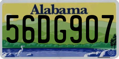 AL license plate 56DG907