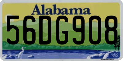AL license plate 56DG908