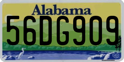 AL license plate 56DG909
