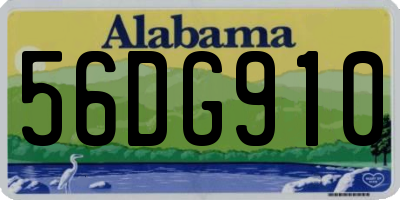 AL license plate 56DG910