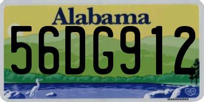 AL license plate 56DG912
