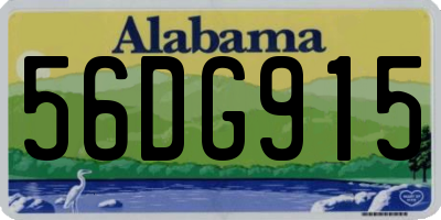 AL license plate 56DG915