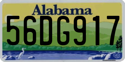 AL license plate 56DG917