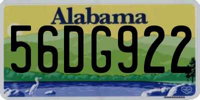 AL license plate 56DG922