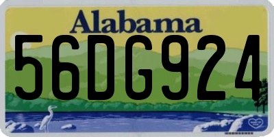 AL license plate 56DG924